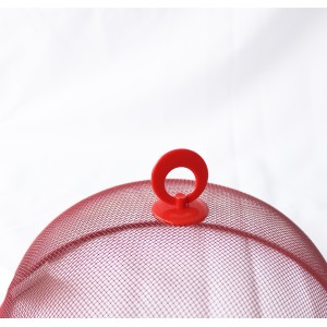 TELA PROTETORA DE ALIMENTOS EM METAL COM ALÇA NO TOPO 29CM - FX98208-VM