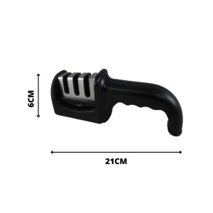 AFIADOR DE FACA DE INOX COM 3 LÂMINAS DE AFIAÇÃO 21CM - TRC8013
