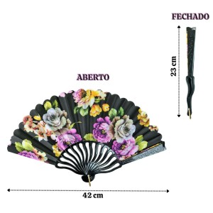LEQUE DE PLÁSTICO E TECIDO 42X23CM - HZ89403-PT