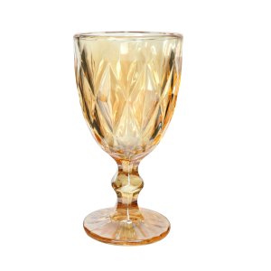 JOGO DE TAÇAS DE VIDRO ÂMBAR COM 6 PEÇAS 330ML- CA16183-AM