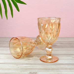 JOGO DE TAÇAS DE VIDRO ÂMBAR COM 6 PEÇAS 330ML- CA16183-AM