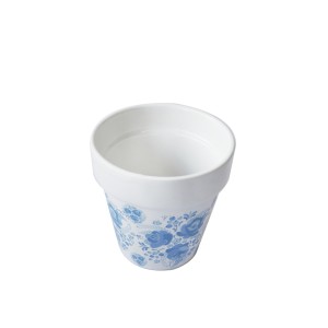VASO DECORATIVO EM CERAMICA COM SUPORTE 8X9CM - GDR0364-B
