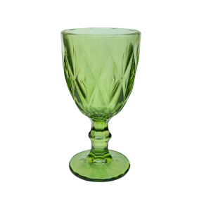 JOGO DE TAÇAS DE VIDRO VERDE COM 6 PEÇAS 330ML- CA16183-VD