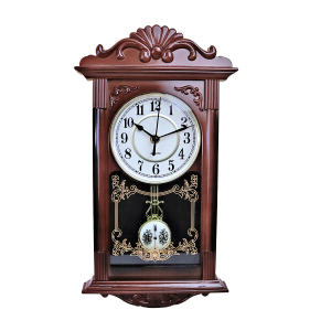 RELÓGIO DE PAREDE DE PLÁSTICO COM PÊNDULO VINTAGE 41CM - YGD9797A2