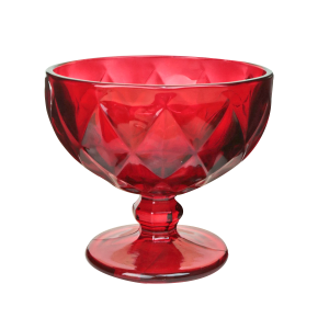 JOGO DE TAÇAS PARA SOBREMESA DE VIDRO VERMELHO 6 PÇS 400ML - CA16185VM