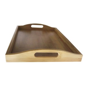 BANDEJA DE BAMBU RETANGULAR COM ALÇA NA LATERAL  30X40CM - CZ19466