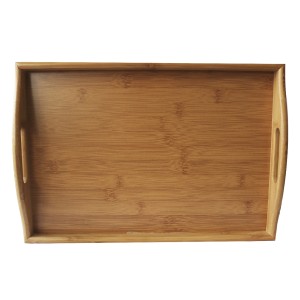 BANDEJA DE BAMBU RETANGULAR COM ALÇA NA LATERAL  30X40CM - CZ19466