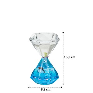 AMPULHETA DE OLEO LIQUIDO COM TEMPORIZADOR DIAMANTE - 5604-D