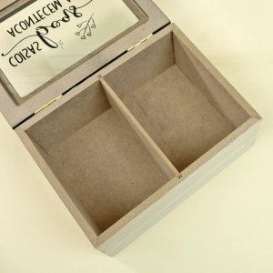 CAIXA DE CHÁ MDF 2 DIVISÓRIAS 6,5X11X15CM - CZ231024-C