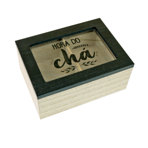 CAIXA DE CHÁ MDF 2 DIVISÓRIAS 6,5X11X15CM - CZ231024-D