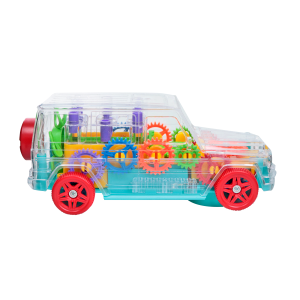 CARRO BATE VOLTA GEAR TRANSPARENTE COM SONS E LUZES - TKAB3740-TI
