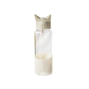 GARRAFA DE VIDRO FOX BOTTLE COM CAPA DE SILICONE E TAMPA PLÁSTICA - GDR0459-BR