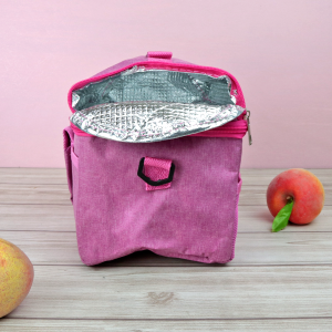 BOLSA TÉRMICA POLIESTER  ALÇA AJUSTÁVEL E FORRO DE ALUMÍNIO - CA15328-RS