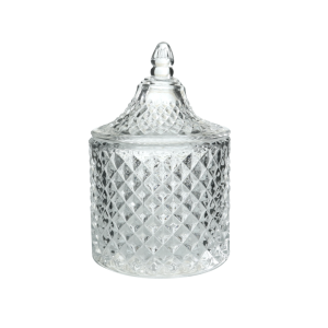 MINI BOMBONIERE DE VIDRO COM TAMPA 10X6CM - F222711