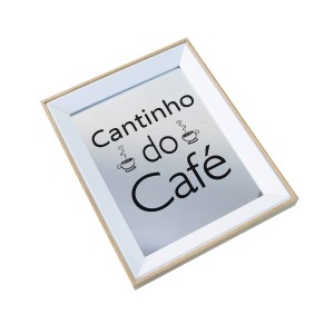 BANDEJA ESPELHADA DE MADEIRA CANTINHO CAFE 24X30CM - GDR0684A-BG