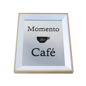 BANDEJA ESPELHADA DE MADEIRA MOMENTO CAFE 24X30CM - GDR0684D-BG