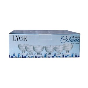 JOGO DE 6 TAÇAS DE VIDRO PARA SOBREMESA 200 ML COLMEIA - 7538
