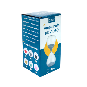 AMPULHETA DE VIDRO 5 MINUTOS 5X12,5CM - 5269-CZ
