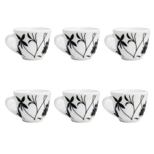 JOGO DE XÍCARA DE CAFÉ DE PORCELANA COM 12 PEÇAS 50 ML CADA - FDK2556-A