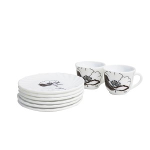 JOGO DE XÍCARA DE CAFÉ DE PORCELANA COM 12 PEÇAS 50 ML CADA - FDK2556-B