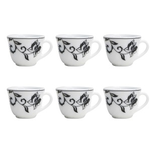 JOGO DE XÍCARA DE CAFÉ DE PORCELANA COM 12 PEÇAS 50 ML CADA - FDK2556-C