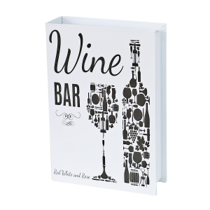 KIT PARA VINHO COM 03 PEÇAS LIVRO DECORATIVO - ZQ213